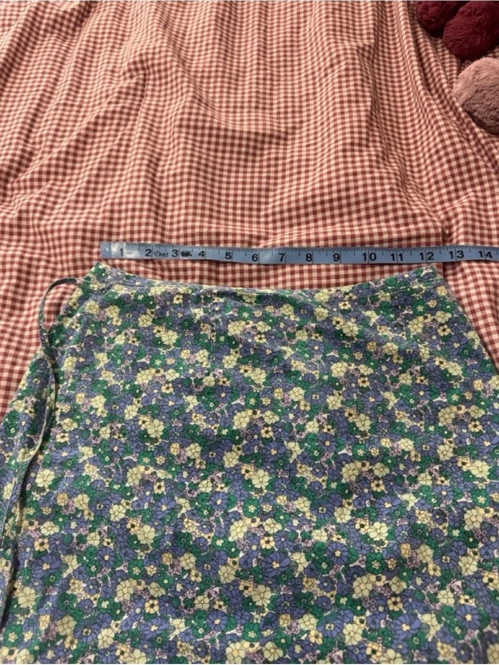 Y2K Floral Blue Floral Midi Skirt